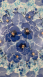Polish pottery 7” scalloped bowl in the UNIKAT Deep Winter pattern. 
Dimensions: 6.89 round Ceramika Artystyczna Company