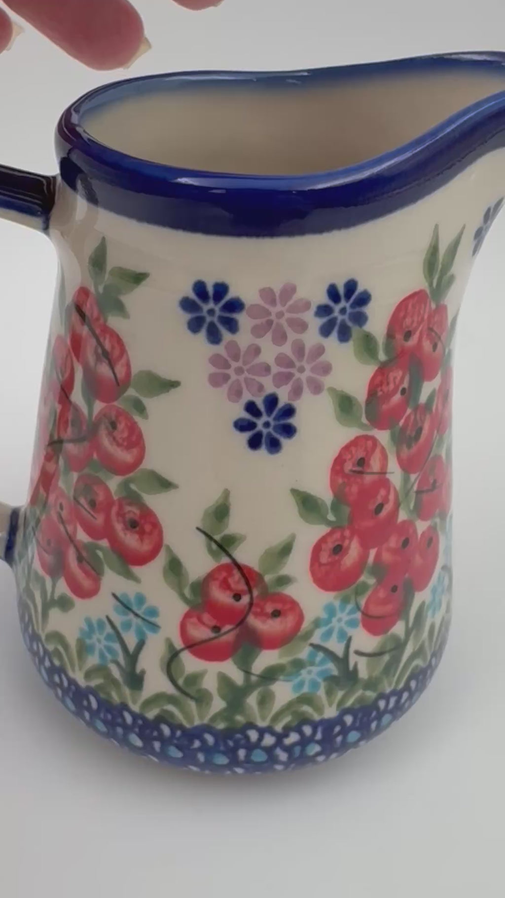 8 oz Pitcher/Creamer.  UNIKAT Red Berry