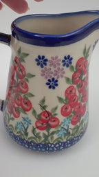 8 oz Pitcher/Creamer.  UNIKAT Red Berry