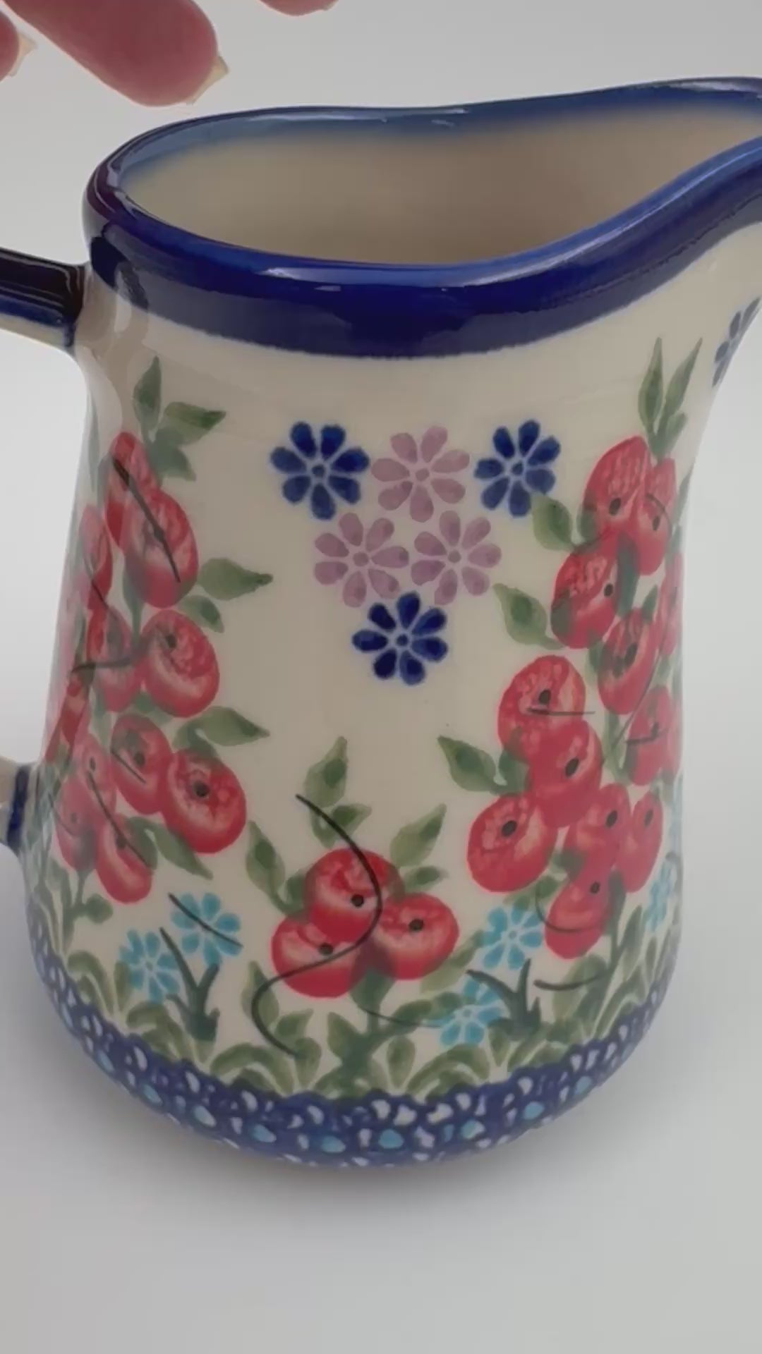 8 oz Pitcher/Creamer.  UNIKAT Red Berry