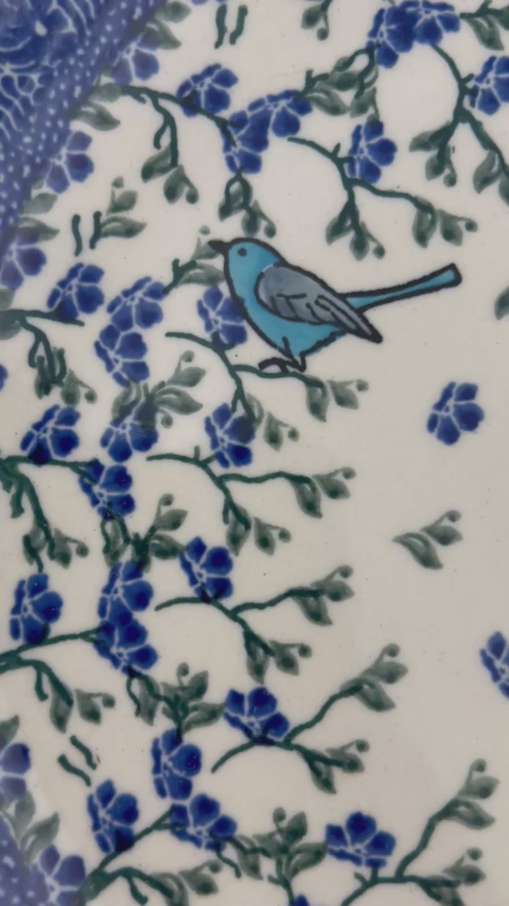 10” plate in the Baby Bluebird pattern