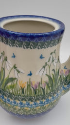 23 oz Teapot Florencja Handcrafted Pottery in Poland.  UNIKAT Snowdrop Garden