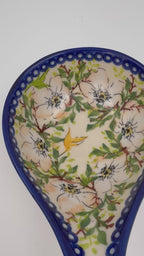 Spoon Stand.  Handmade Polish pottery.  UNIKAT Alpine Poppy