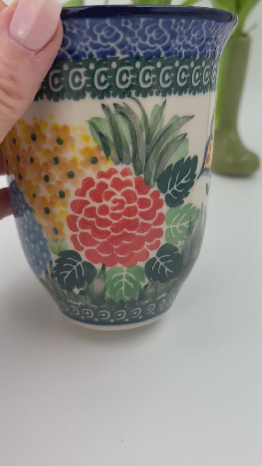  17 oz Polish Pottery bistro mug 