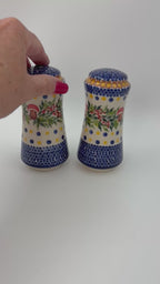 5” Salt and Pepper Shakers.  Handmade Polish pottery.  UNIKAT Mushrooms