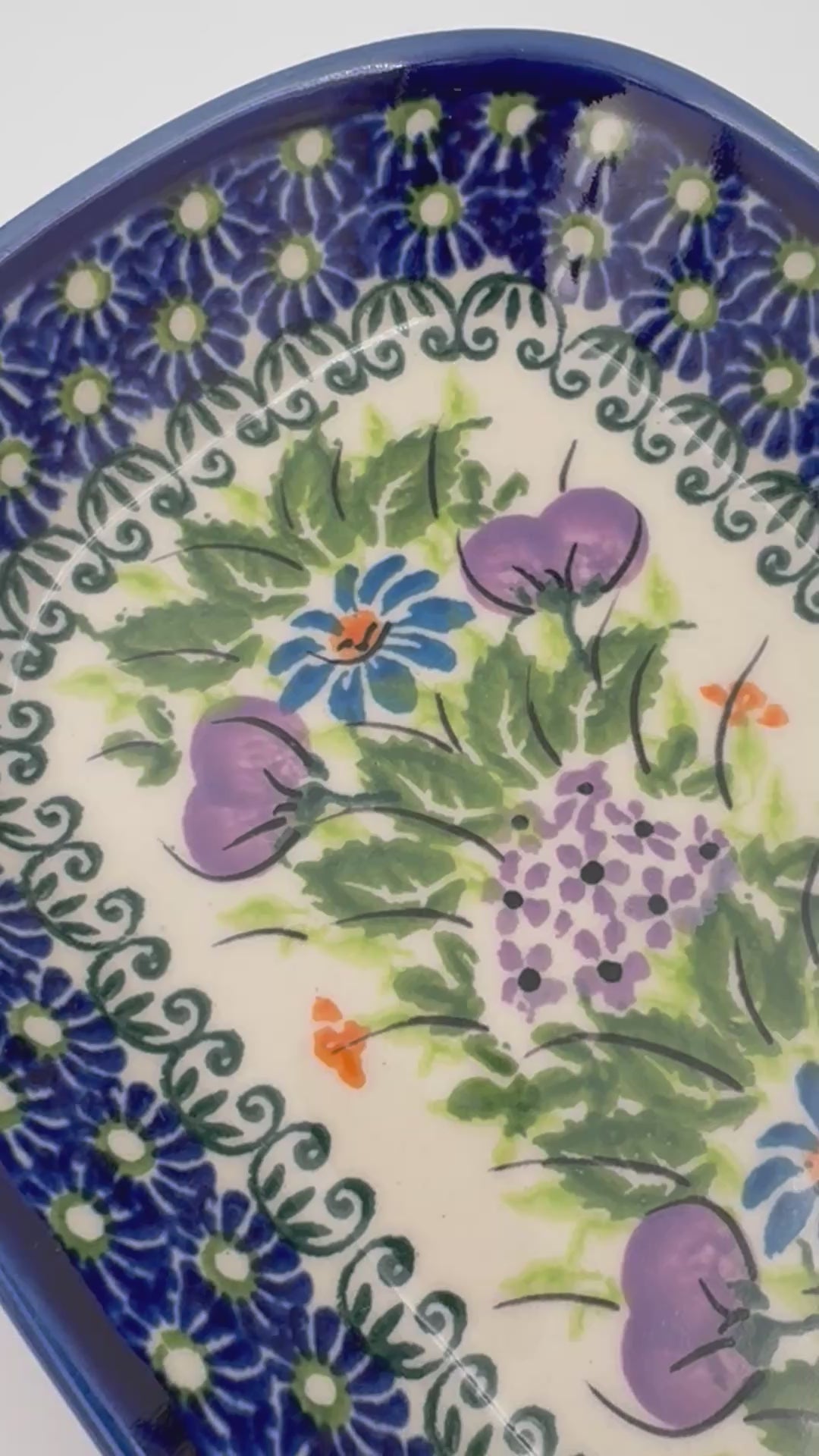 6" Butter Platter: UNIKAT Floral Garden  Design