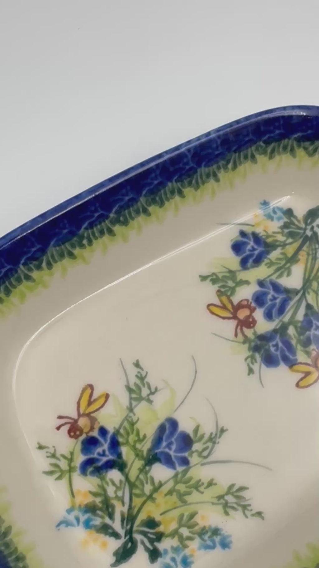 6" Butter Platter: UNIKAT Bluebell Meadow