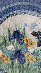 10.5” Plate.  Hand crafted Polish pottery stoneware: UNIKAT Sweet Nectar Design