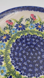 7.5” Plate.  Hand crafted Polish pottery stoneware: UNIKAT Meadow Breeze